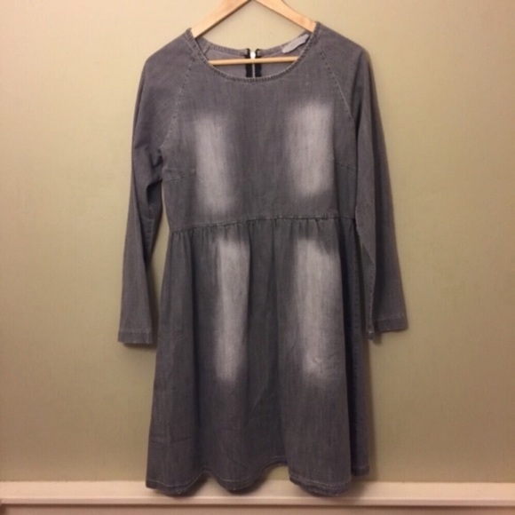 Nana Italian Heart Gray Denim Dress - Picture 1 of 6